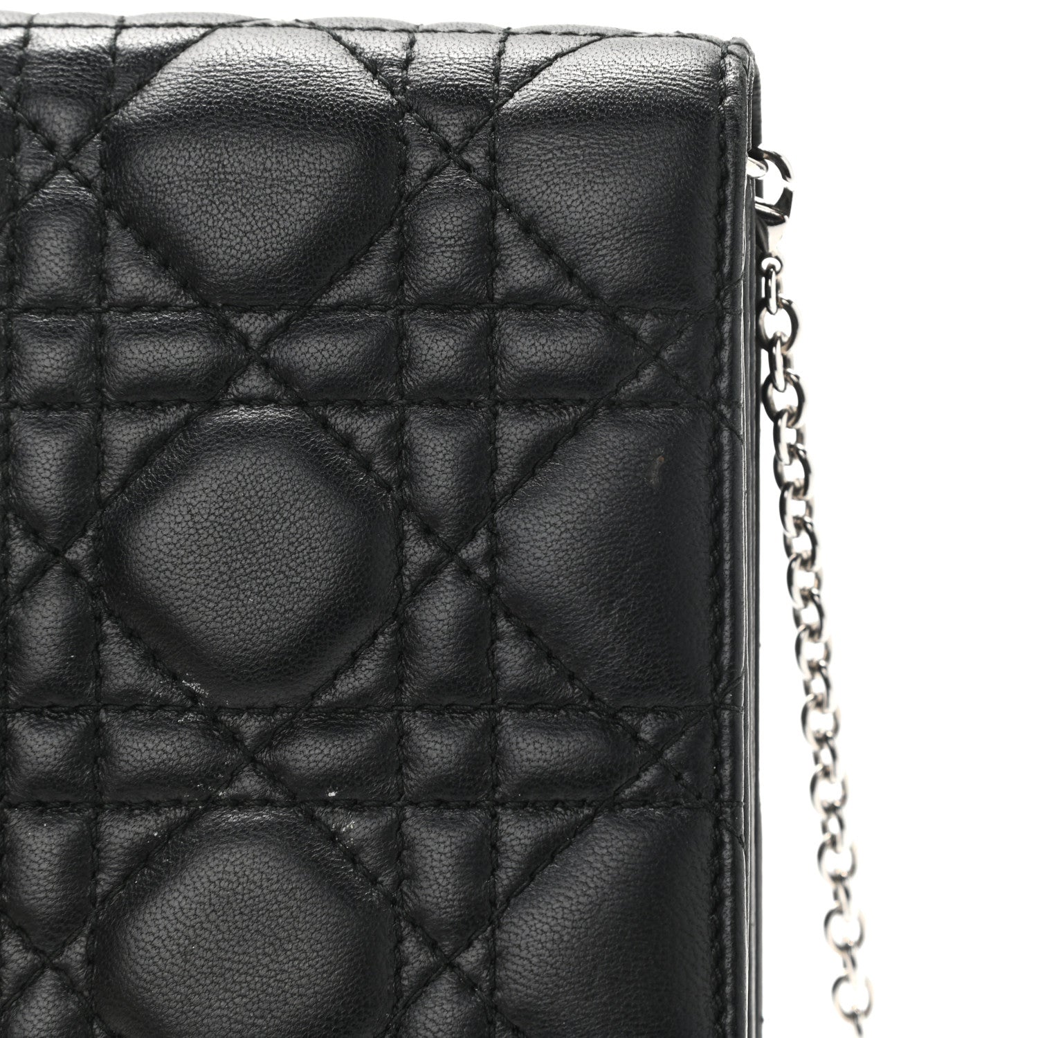 Christian Dior Lambskin Cannage Lady Dior Convertible Clutch Black 20 of 21