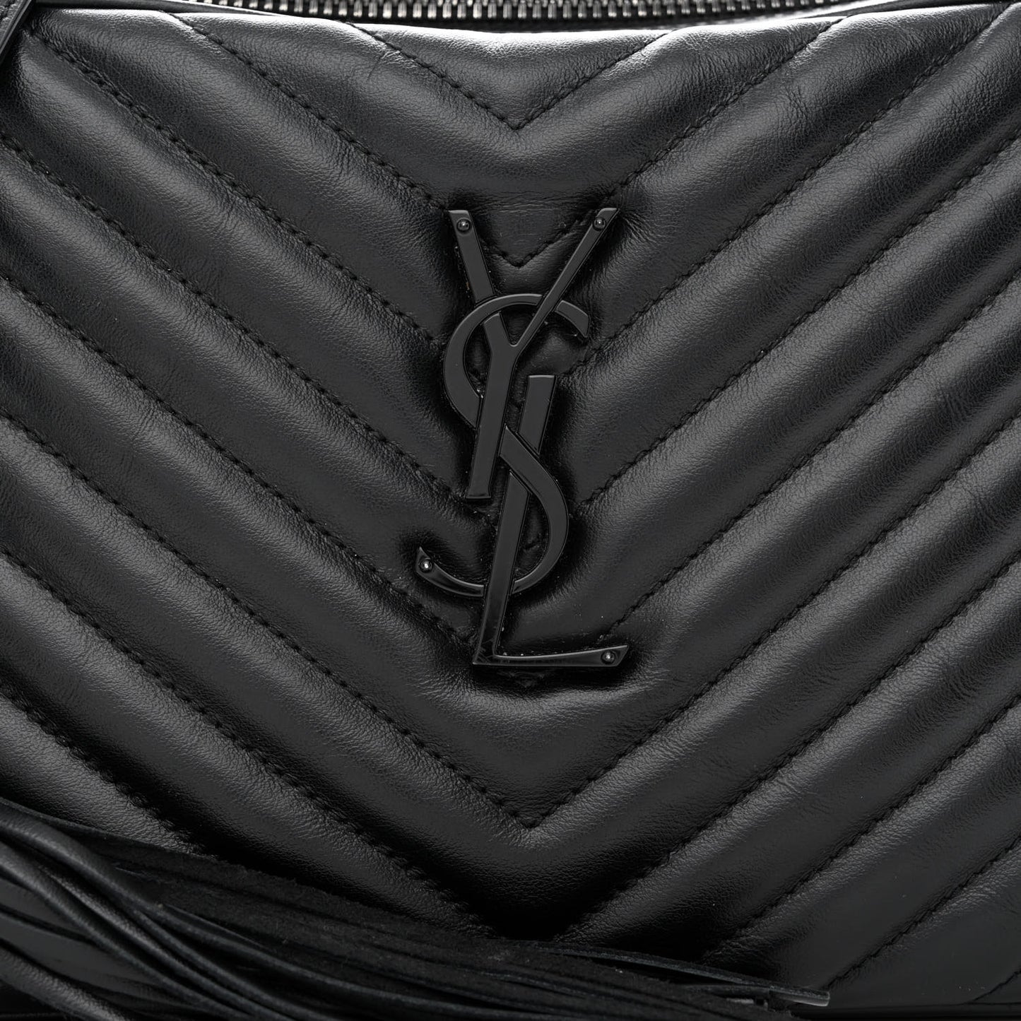 Calfskin Matelasse Monogram Monochrome Lou Camera Bag Black