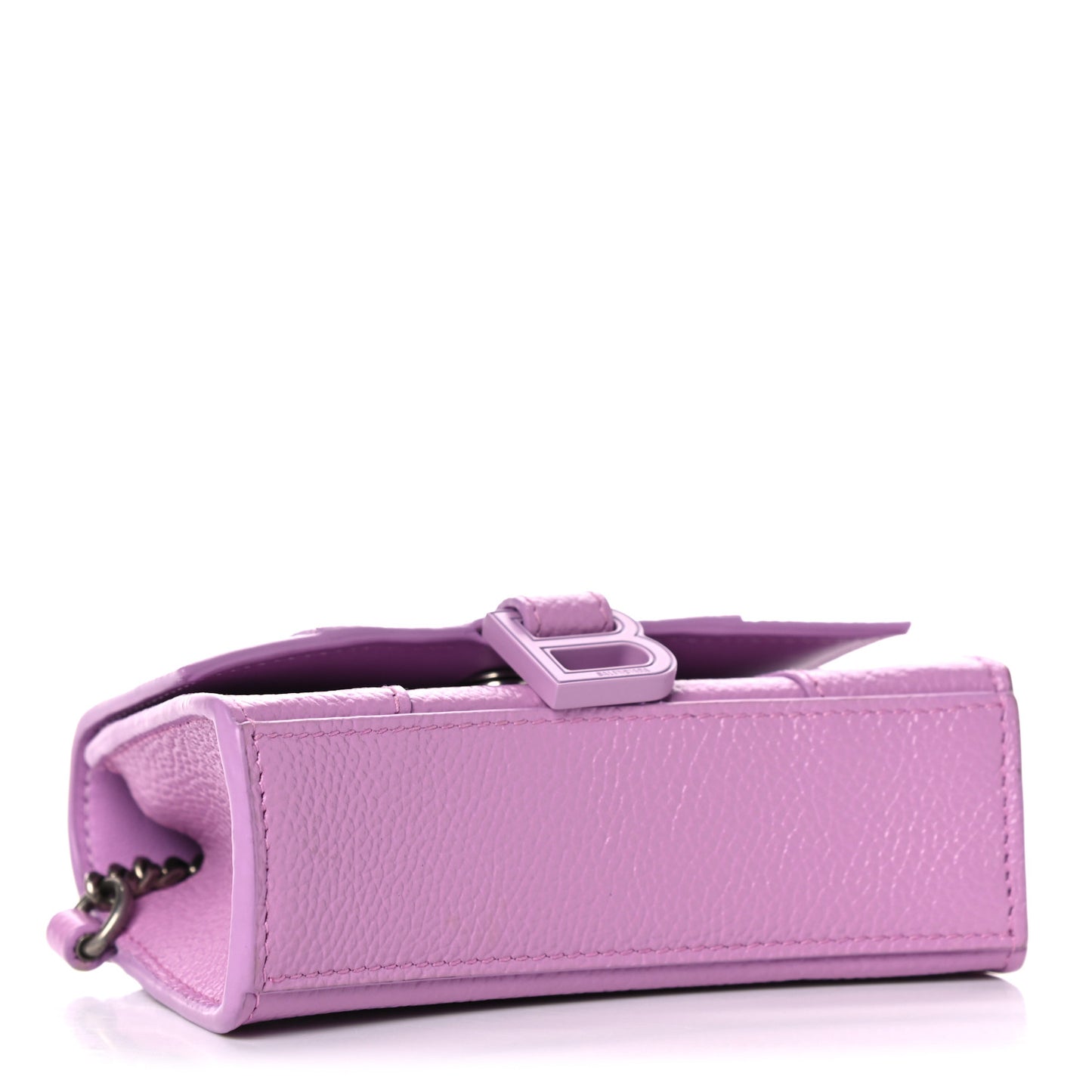 Grained Calfskin Tonal B Hourglass Chain Cardholder Lilac
