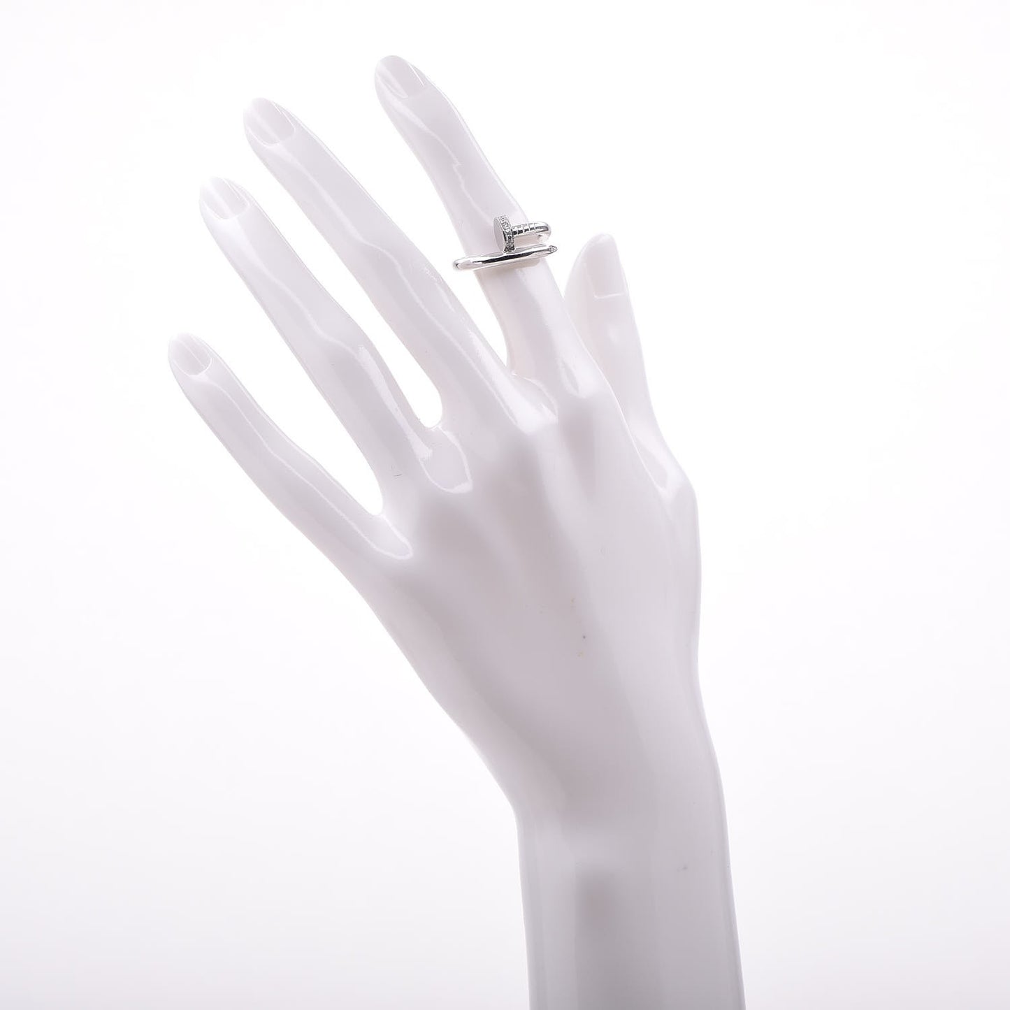 18K White Gold Diamond Juste Un Clou Ring 52 6