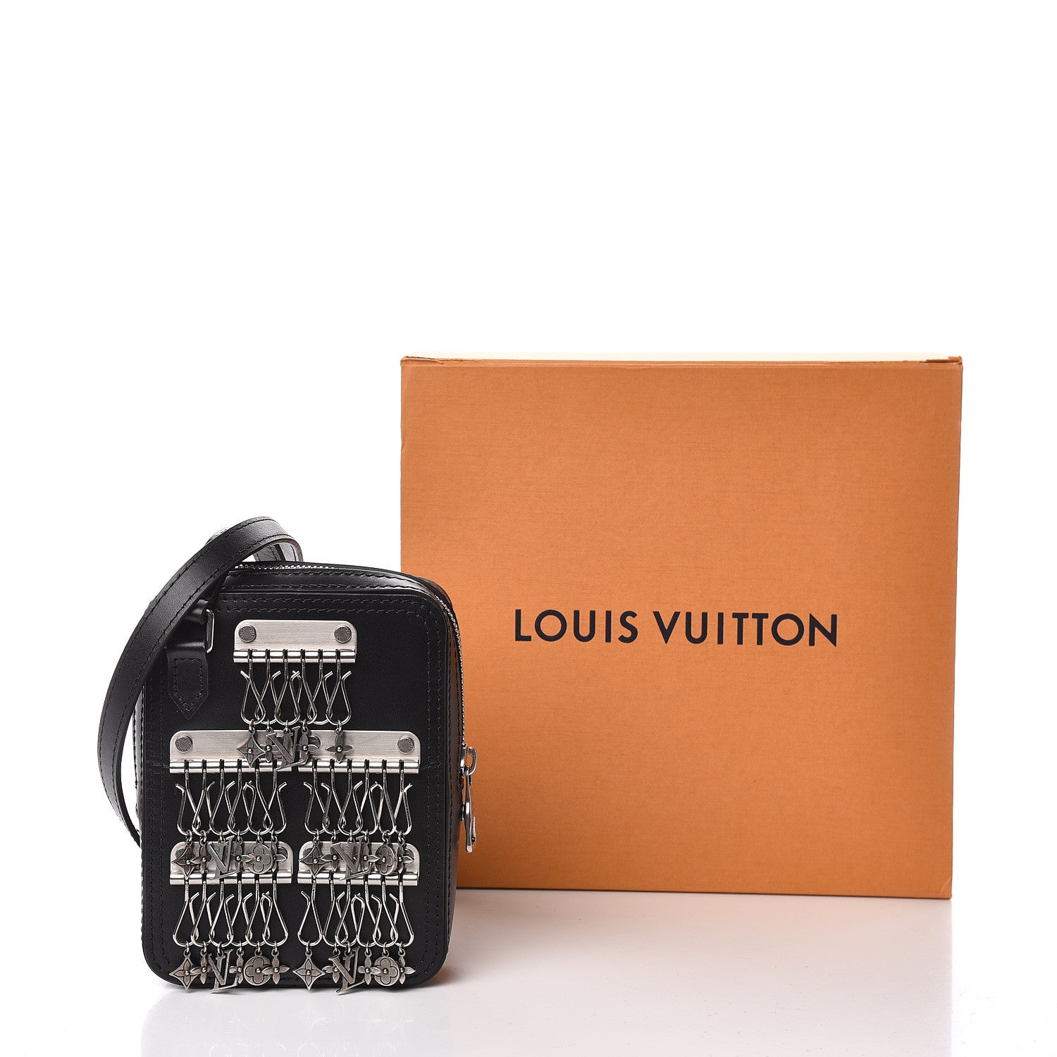 Louis Vuitton Calfskin Flower Charms Danube Messenger Black 10 of 10