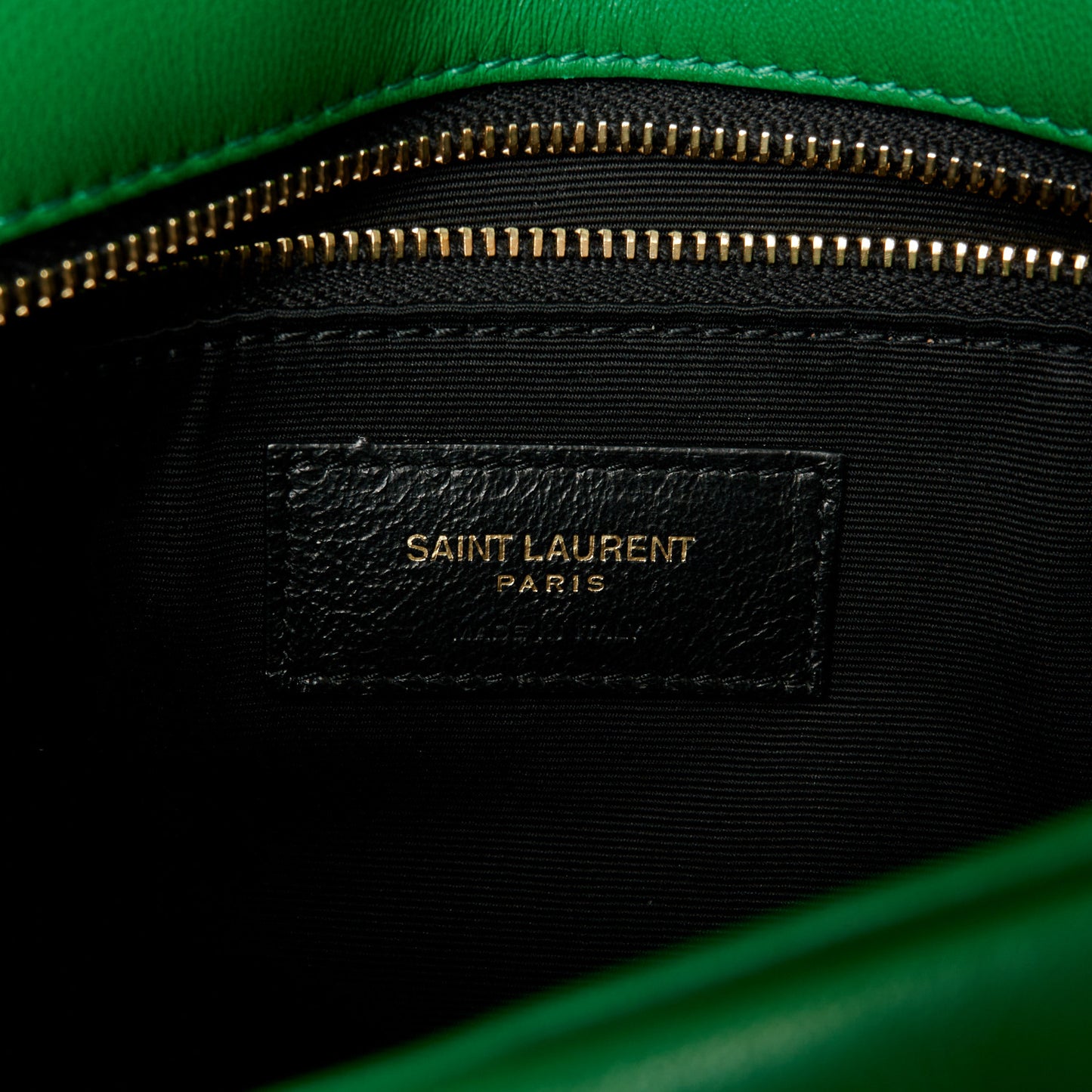 Lambskin Quilted Small Loulou Puffer Monogram Chain Satchel New Vert
