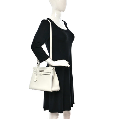 Hermes Taurillon Clemence Kelly Retourne 28 New White 2 of 10