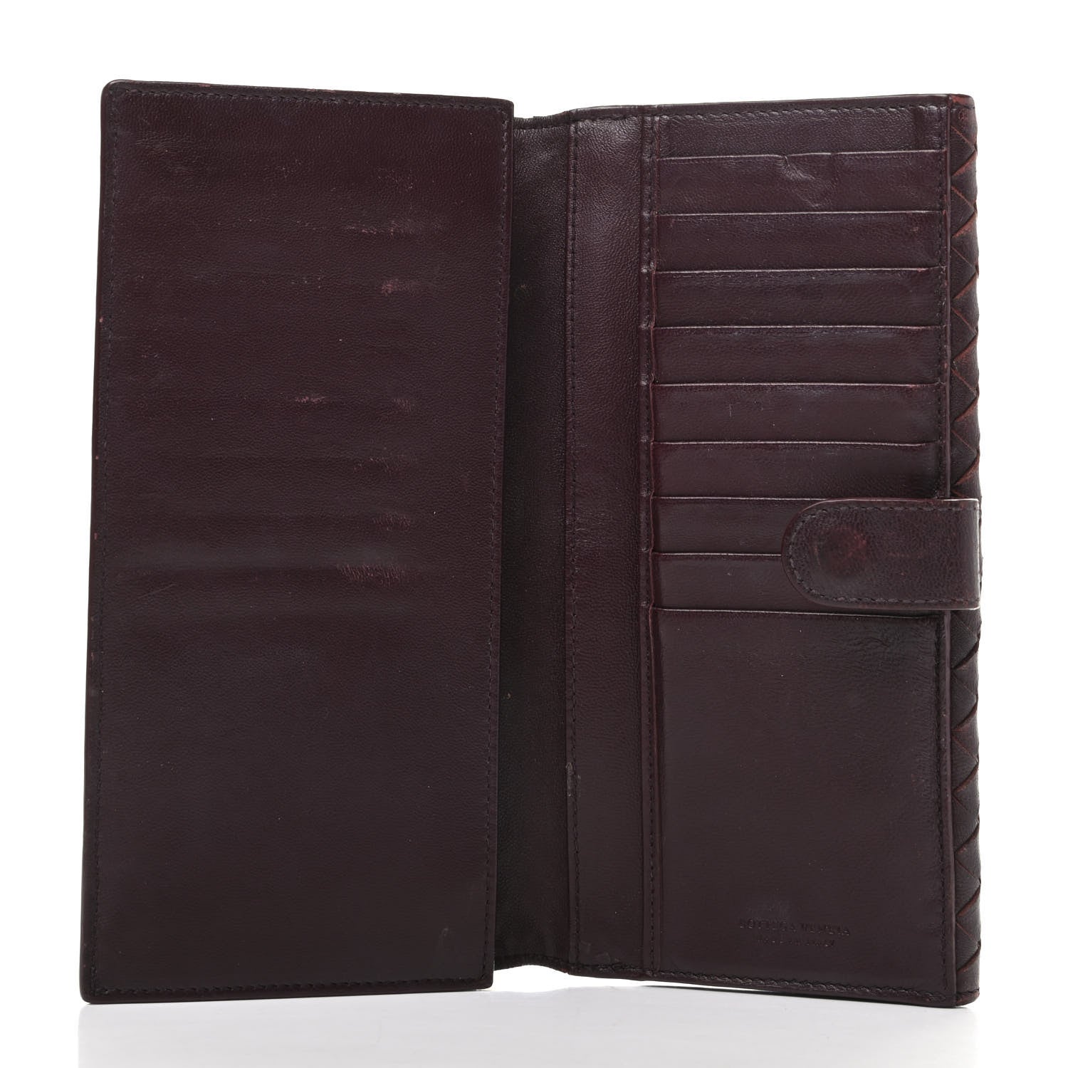 Bottega Veneta Nappa Intrecciato Continental Snap Wallet Ebano 5 of 9