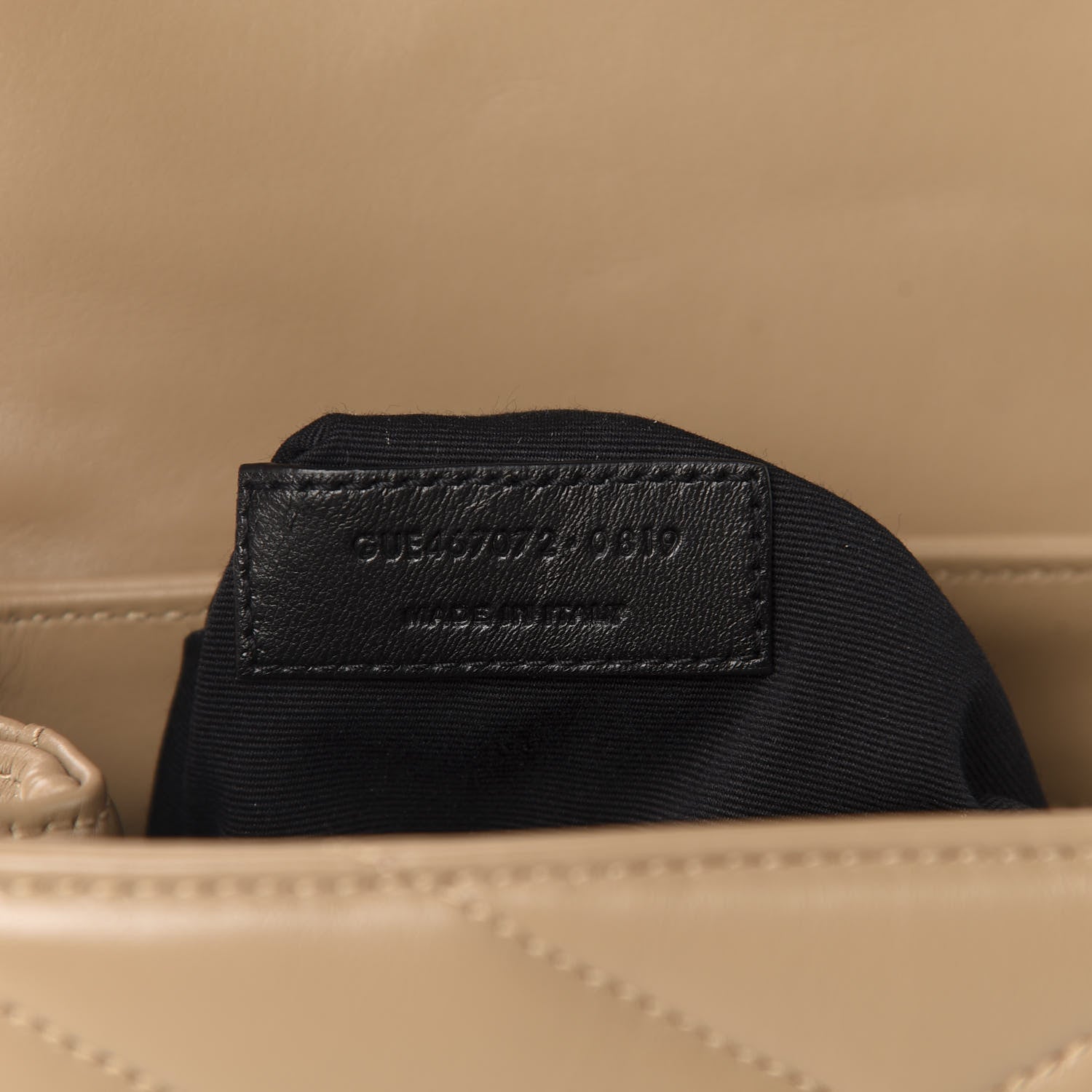 Saint Laurent Calfskin Y Quilted Monogram Toy Loulou Crossbody Bag Latte 9 of 11