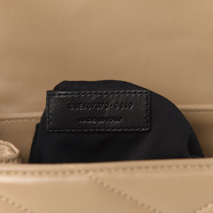 Saint Laurent Calfskin Y Quilted Monogram Toy Loulou Crossbody Bag Latte 9 of 11