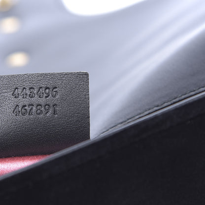 Gucci Velvet Matelasse Medium GG Marmont Shoulder Bag Black 7 of 10