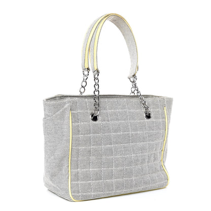 Chanel Canvas Camellia N°5 Tote Beige Black 3 of 9