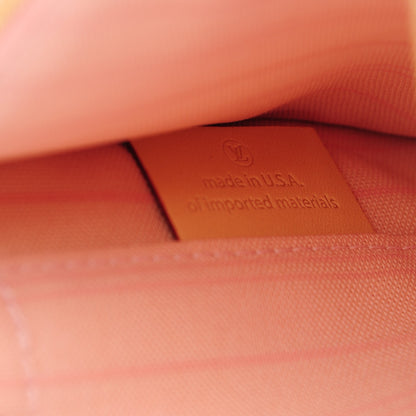 Louis Vuitton Damier Azur Neverfull MM GM Pochette Rose Ballerine 7 of 8