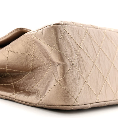 Chanel Metallic Aged Calfskin Quilted 2.55 Reissue 226 Flap Dark Gold 9 of 13