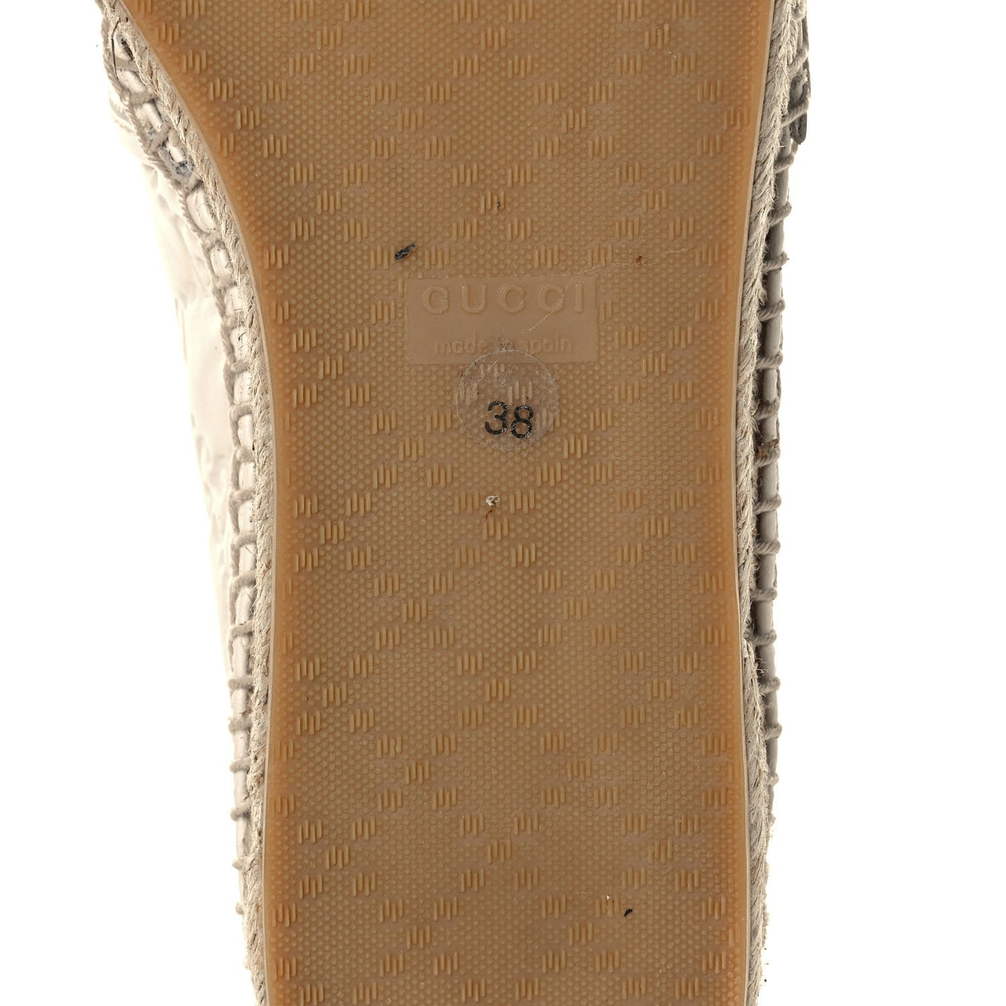Guccissima Signature Espadrilles 38 Mystic White