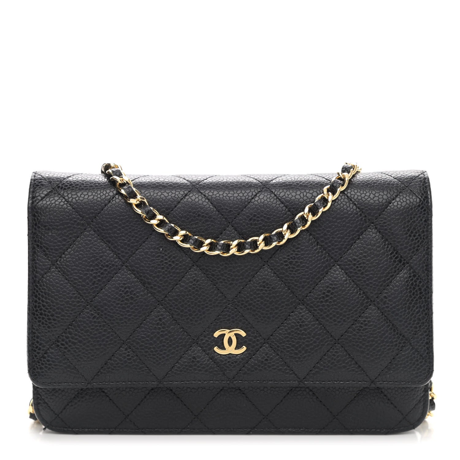 Chanel Caviar Quilted Wallet On Chain WOC Black 1 of 13