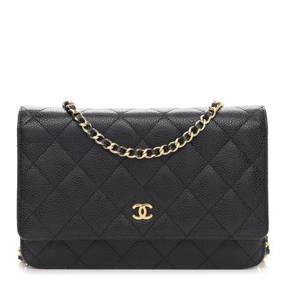 Chanel Caviar Quilted Wallet On Chain WOC Black 1 of 13