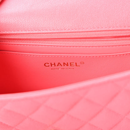Chanel Caviar Quilted Mini Top Handle Rectangular Flap Pink 8 of 11