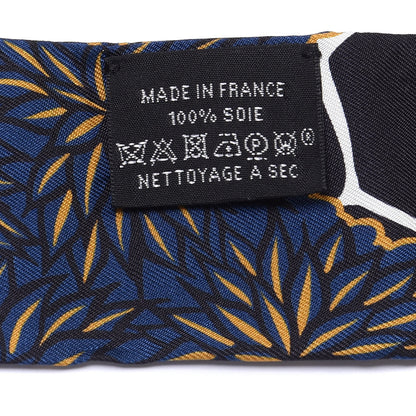 Hermes Silk Three Graces Twilly Black Gold Taupe 4 of 4