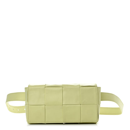 Bottega Veneta Paper Calfskin Intrecciato Cassette Belt Bag Lemon Washed 1 of 13