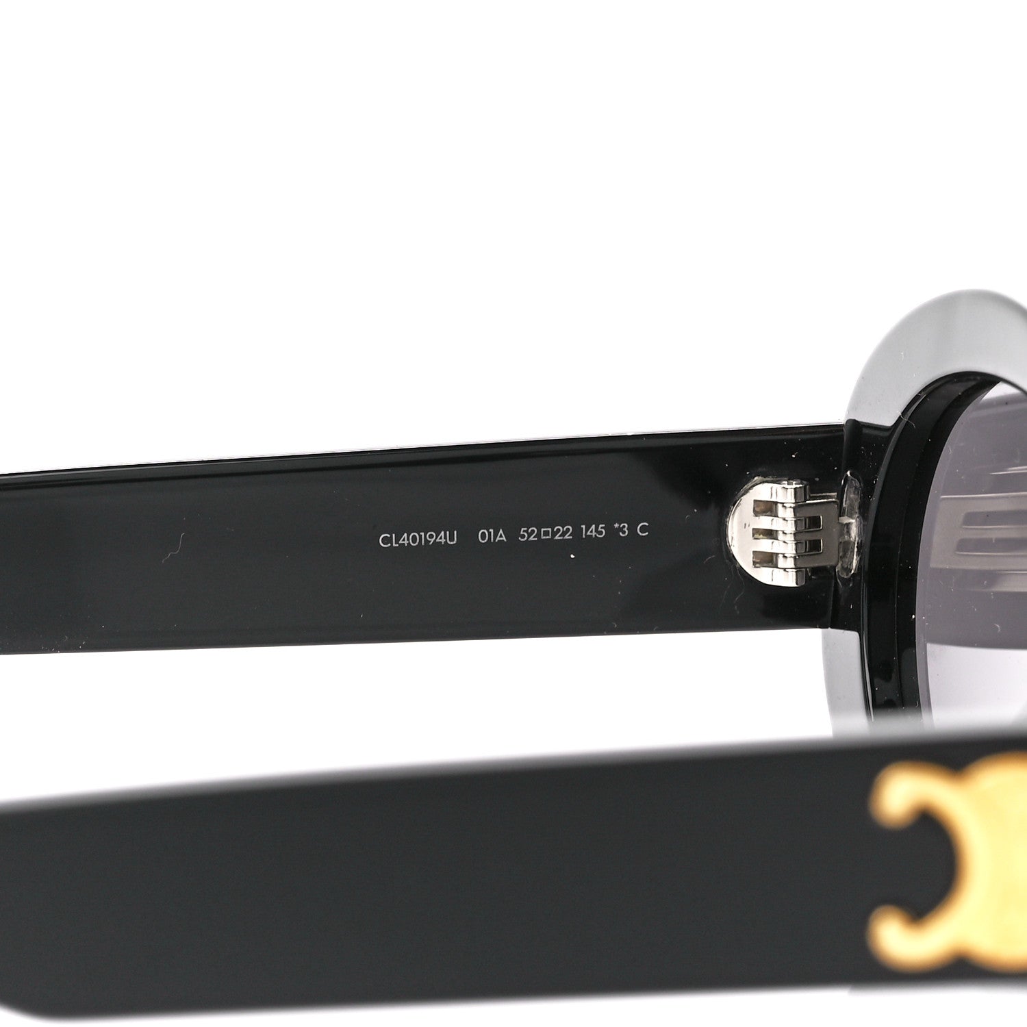 Celine Acetate Triomphe 01 Sunglasses CL 40194U Black 5 of 8