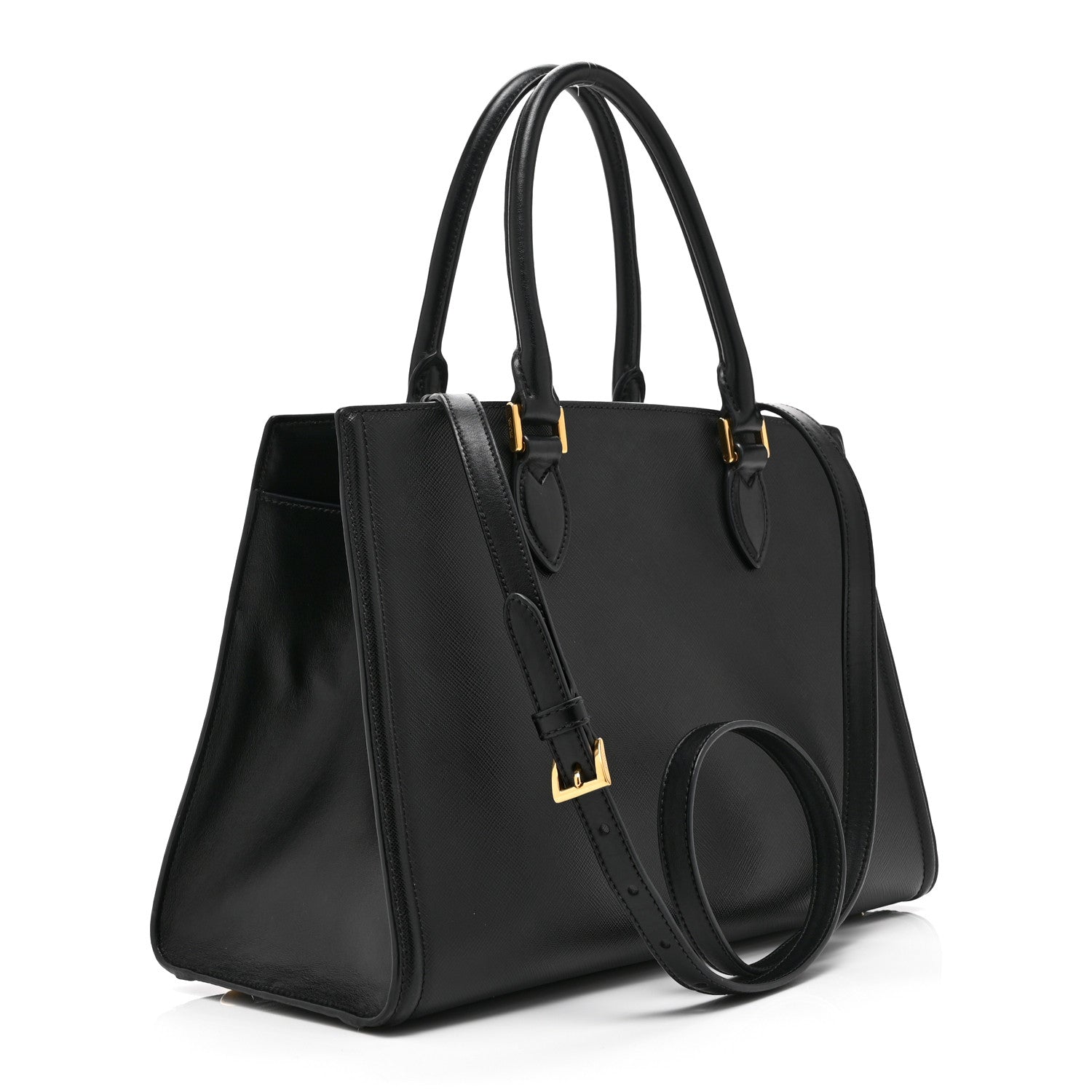 Prada Saffiano Soft Calfskin Tote Black 3 of 10