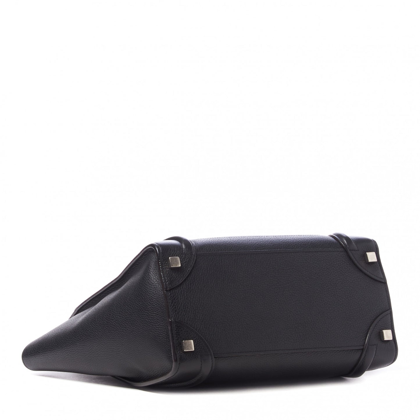 Drummed Calfskin Micro Luggage Black