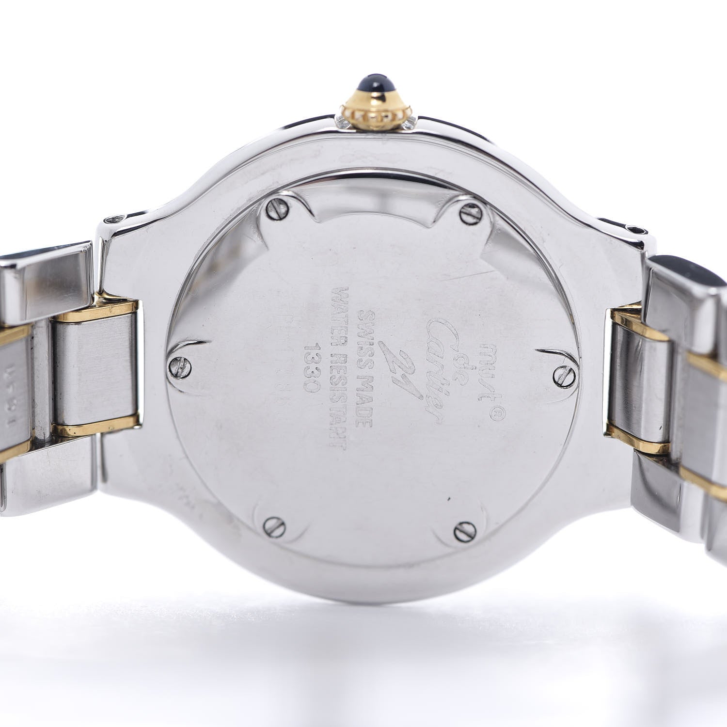 Cartier Stainless Steel 18K Yellow Gold 31mm Must De 21 Quartz Watch 5 of 6