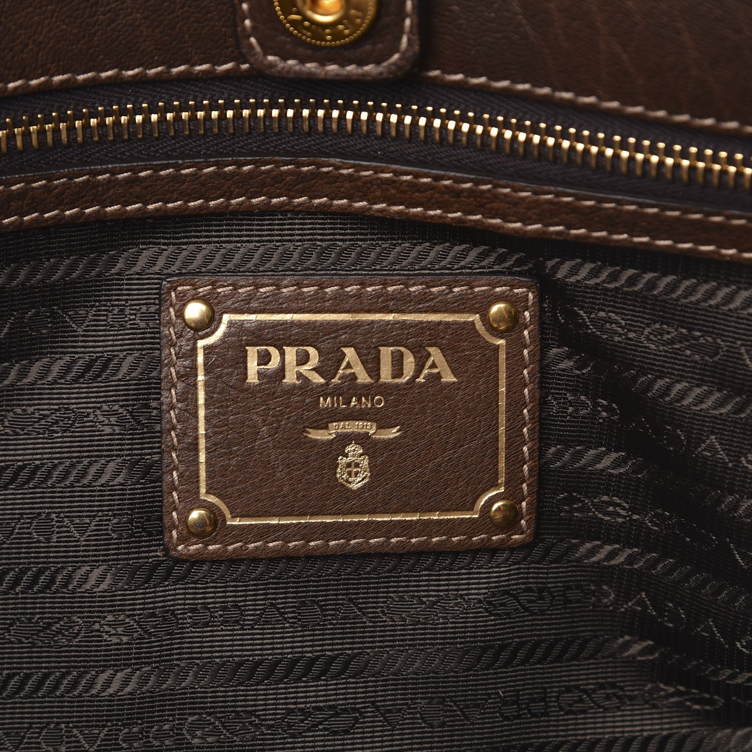Prada Cervo Shopping Tote Bruciato 6 of 10