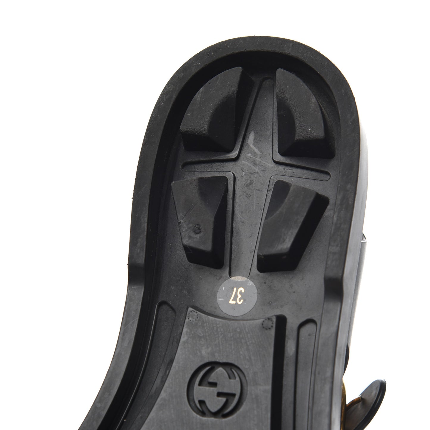 Rubber Crystal Womens Buckle Strap Sandals 37 Black
