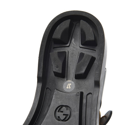 Gucci Rubber Crystal Womens Buckle Strap Sandals 37 Black 9 of 14