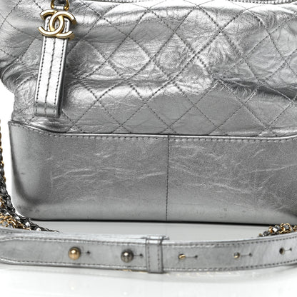 Chanel Metallic Aged Calfskin Quilted Medium Gabrielle Silver 11 of 13