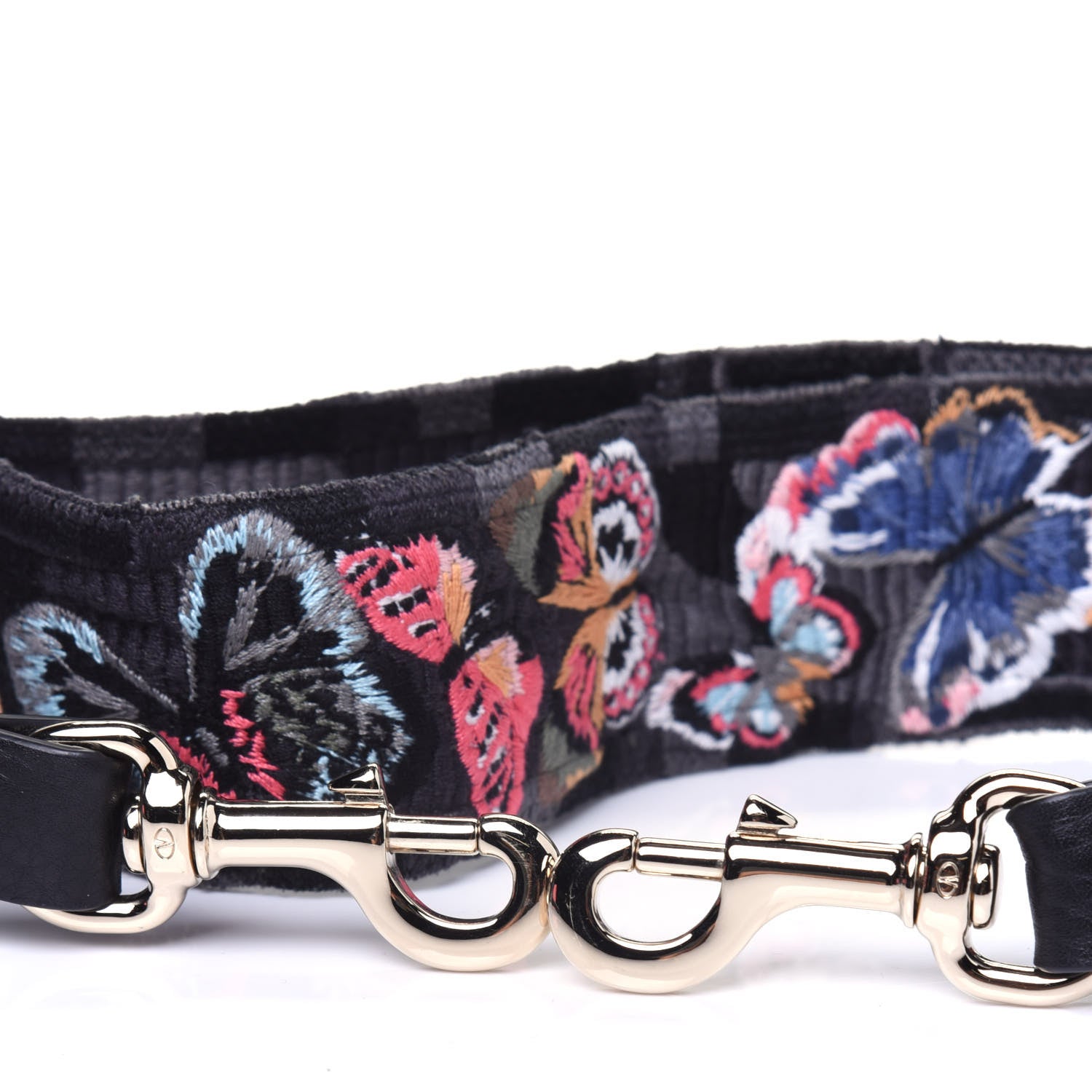 Valentino Garavani Canvas Camubutterfly Rockstud Guitar Strap Multicolor 4 of 10