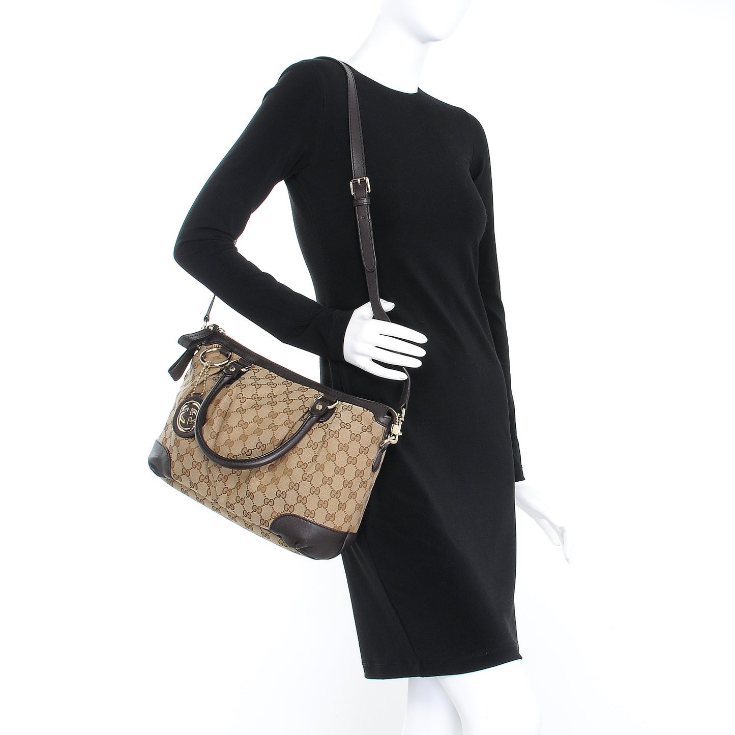 Monogram Medium Sukey Top Handle Dark Brown