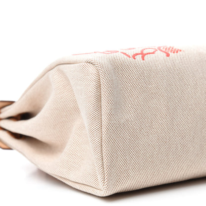 Hermes Vache Hunter Toile Pegase Pop Herbag Zip Retourne 31 PM Capucine Ecru 7 of 11