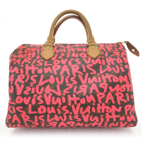 Louis Vuitton Monogram Graffiti Speedy 30 Fuchsia 1 of 10