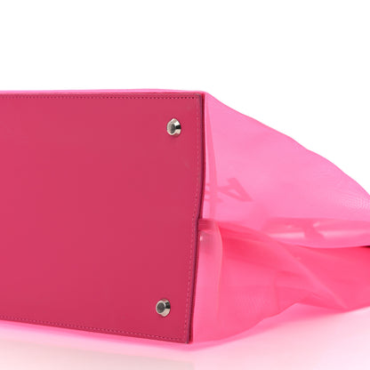 Balenciaga Mesh Large Duty Free Tote Fuchsia White 11 of 15