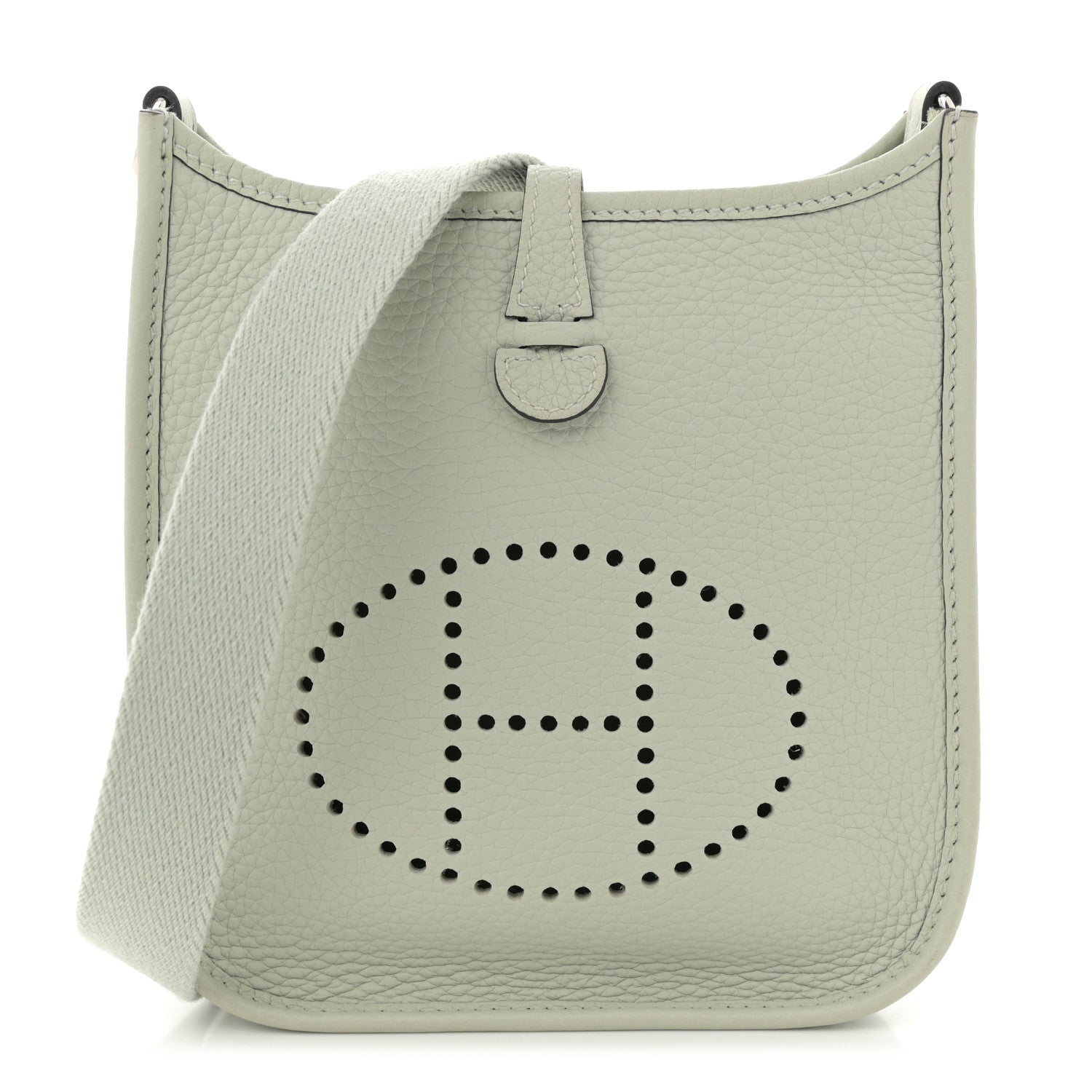 Hermes Taurillon Clemence Evelyne TPM Gris Neve 1 of 10