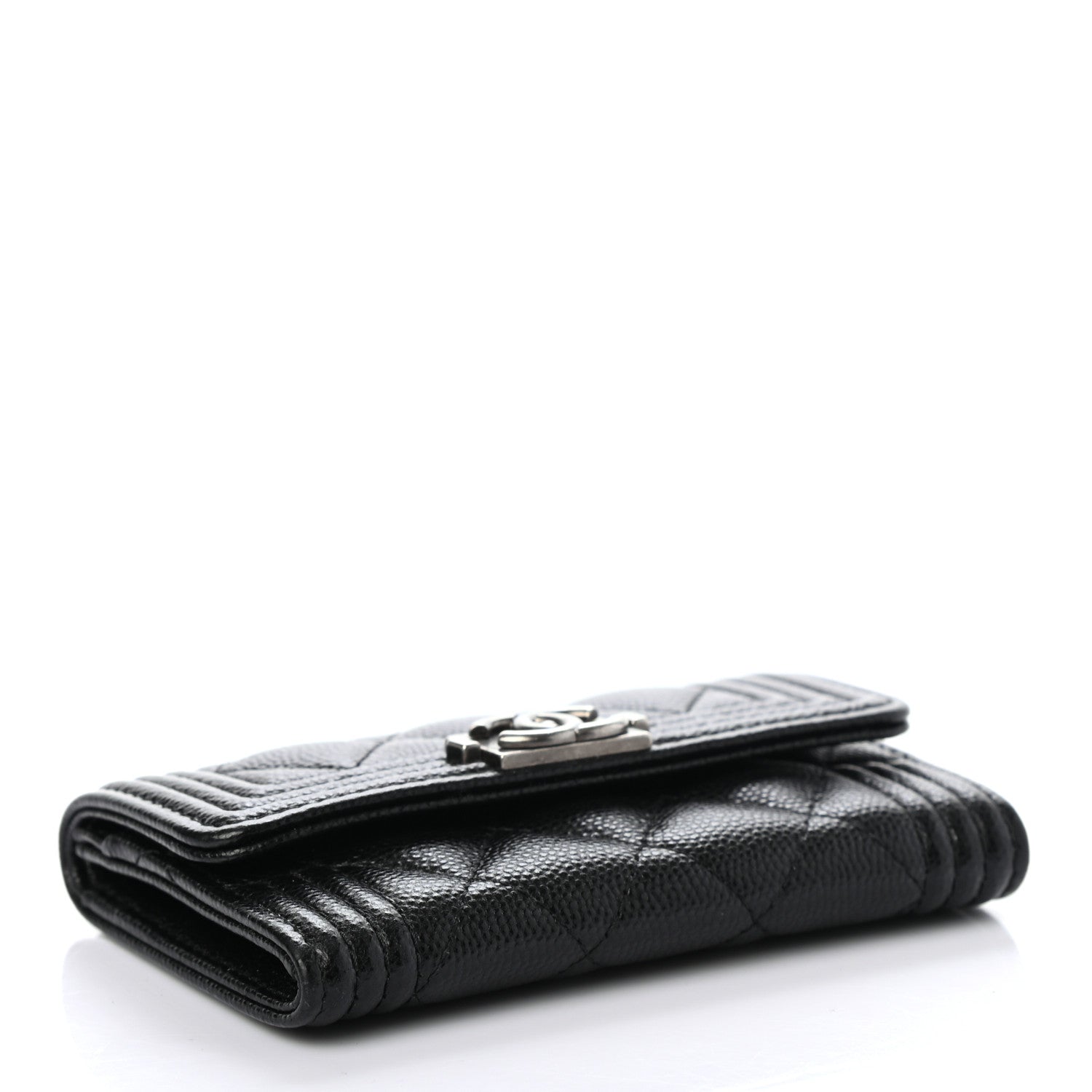 Chanel Caviar Quilted Small Boy Flap Wallet Black 4 of 8