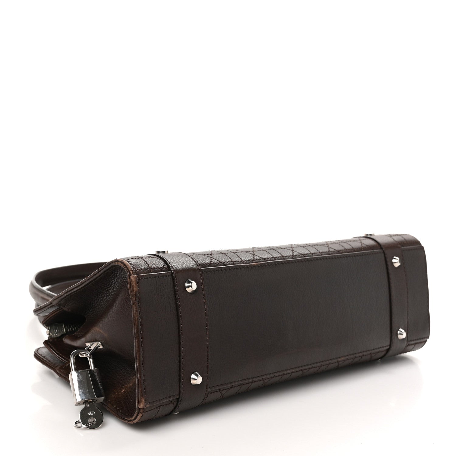 Christian Dior Cannage Stitched East West Lady Dior Brown 4 of 12