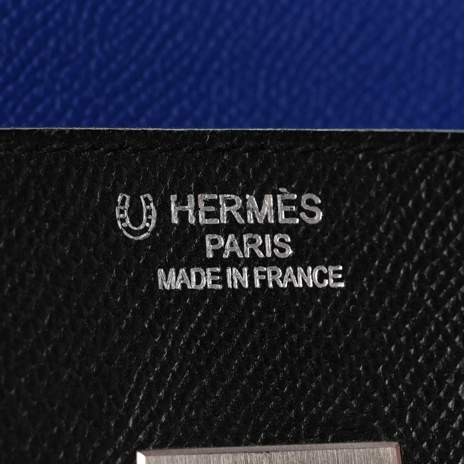 Hermes Epsom Horseshoe Birkin 35 Black Bleu Electrique Rose Tyrien 6 of 12