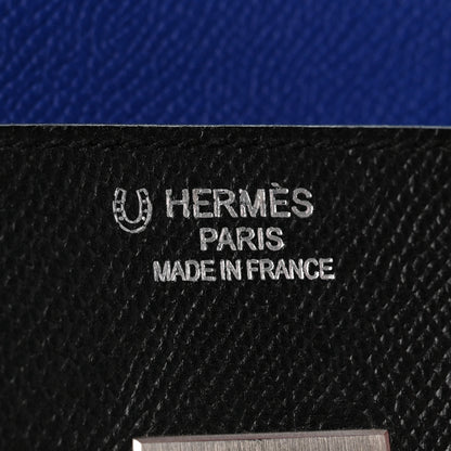 Hermes Epsom Horseshoe Birkin 35 Black Bleu Electrique Rose Tyrien 6 of 12