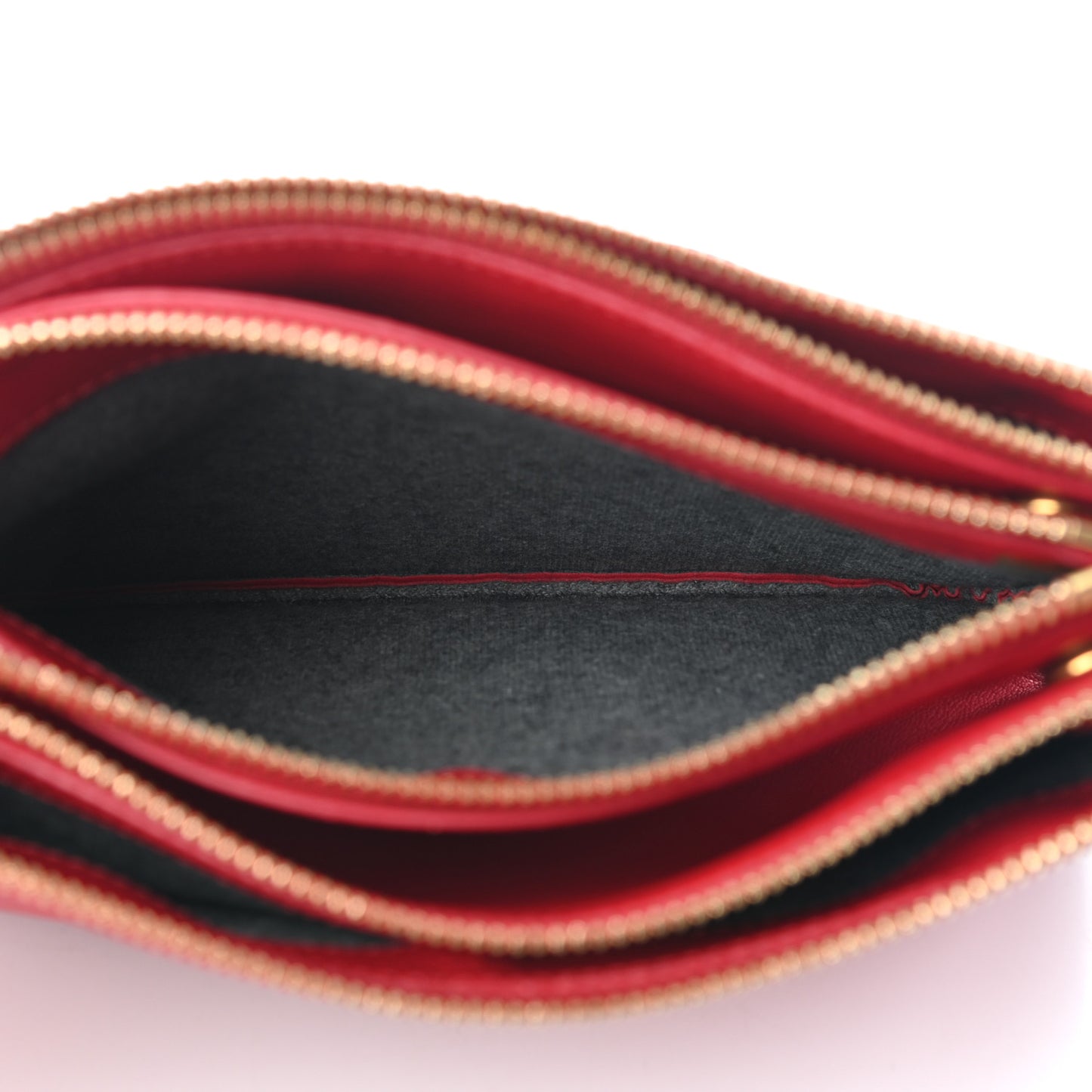 Lambskin Small Trio Crossbody Bag Red
