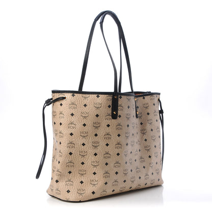 MCM Visetos Large Reversible Shopper Tote Beige 4 of 16