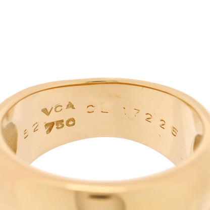 Van Cleef & Arpels 18K Yellow Gold Diamond Wave Ring 52 6 4 of 4