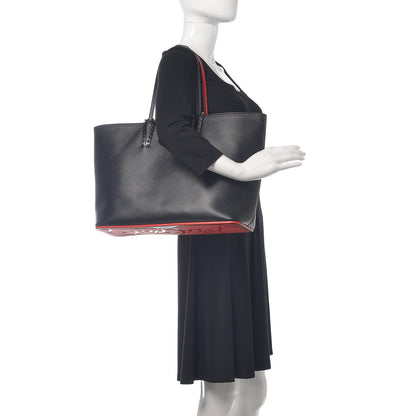 Christian Louboutin Calfskin Spikes East West Cabata Tote Black 2 of 17