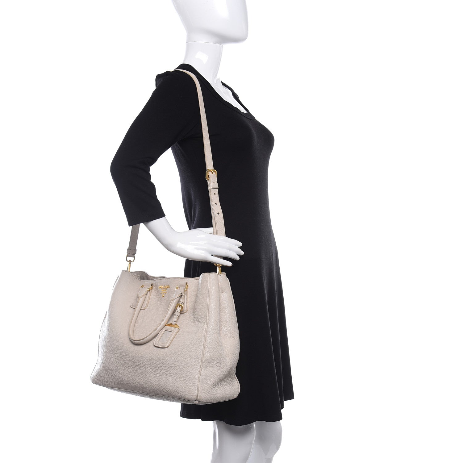 Prada Vitello Daino Tote Talco 2 of 14