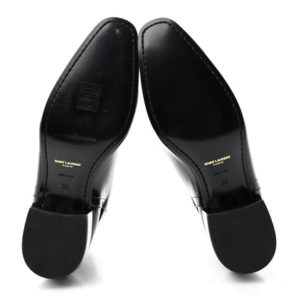 Saint Laurent Patent Clementi Ankle Zip Boot 39 Black 5 of 21