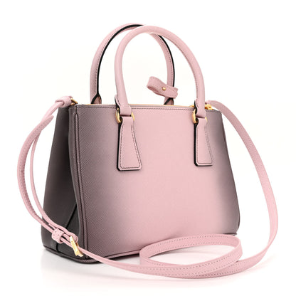 Prada Saffiano Lux Small Galleria Double Zip Tote Gradient Alabaster Pink 3 of 13
