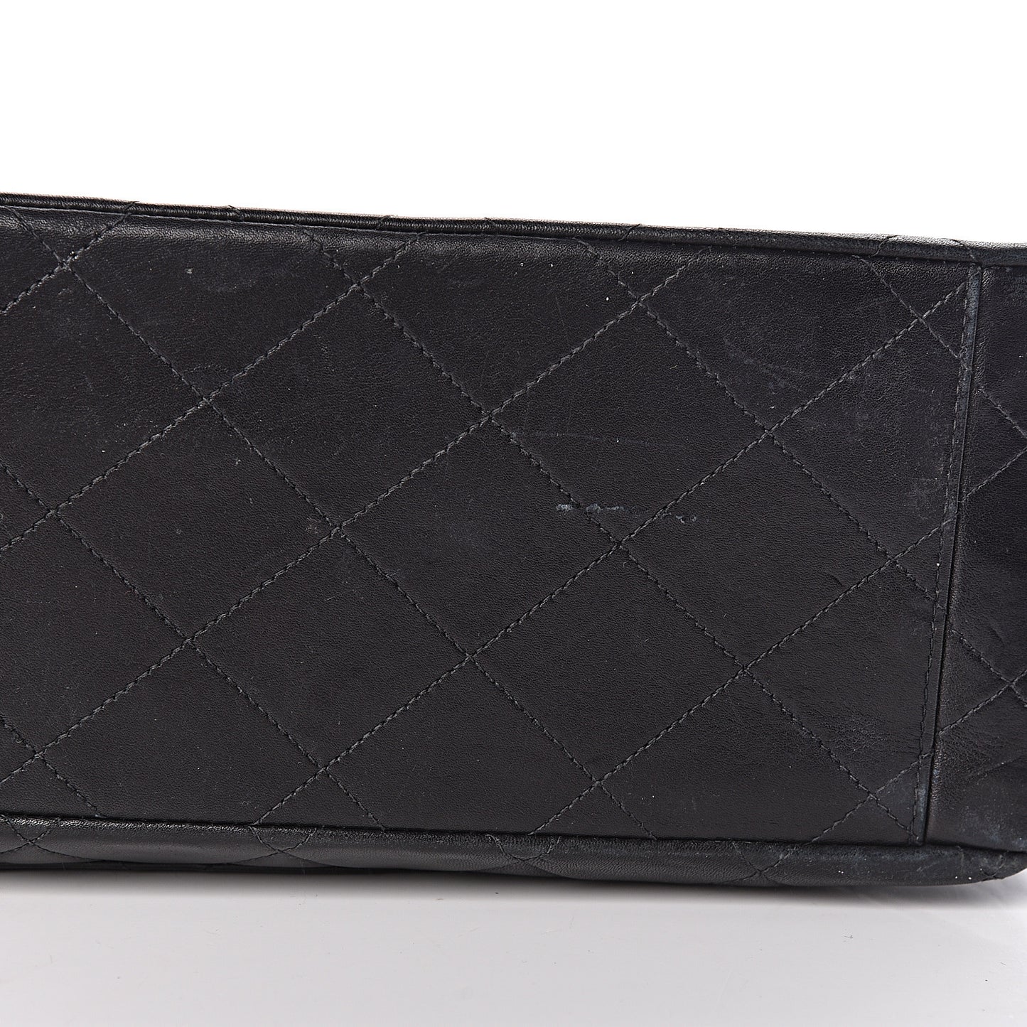 Lambskin Quilted XL Jumbo Single Flap Black
