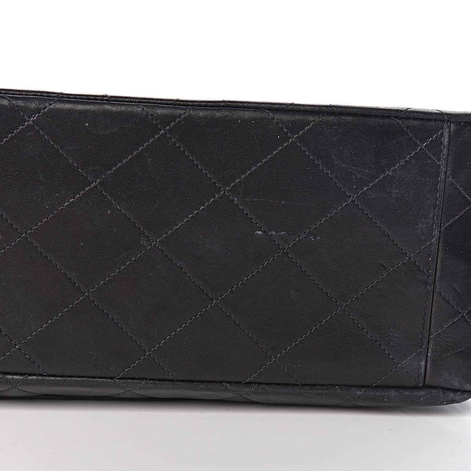 Chanel Lambskin Quilted XL Jumbo Single Flap Black 13 of 14