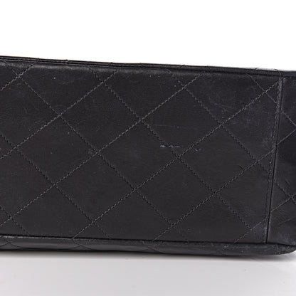 Chanel Lambskin Quilted XL Jumbo Single Flap Black 13 of 14