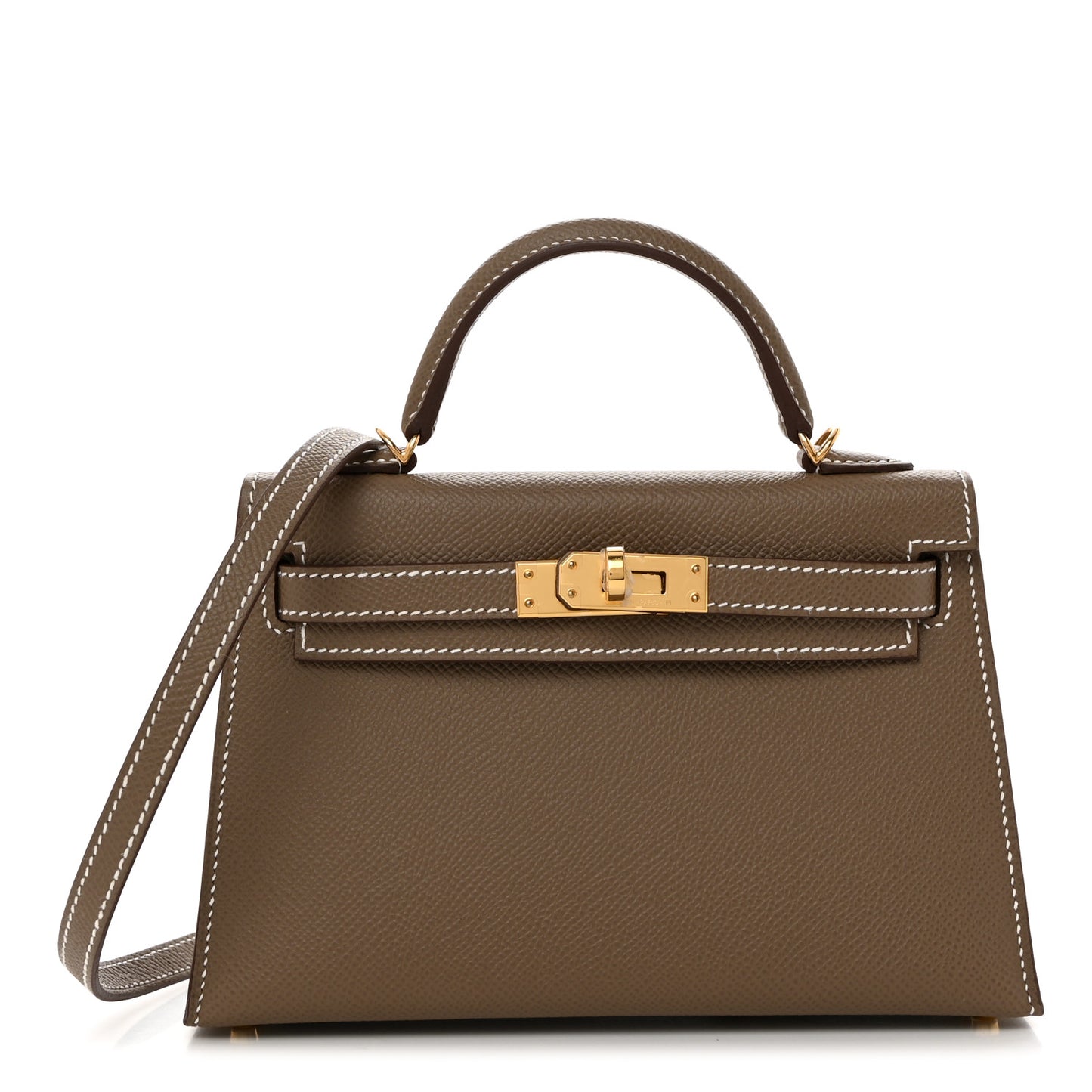 Epsom Mini Kelly Sellier 20 Etoupe