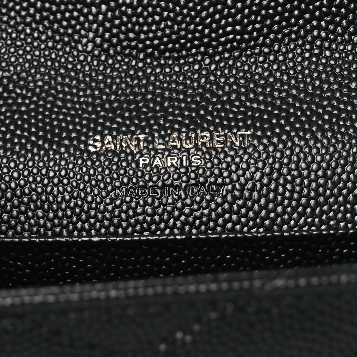 Grain De Poudre Matelasse Chevron Small Monochrome Monogram Envelope Wallet Black